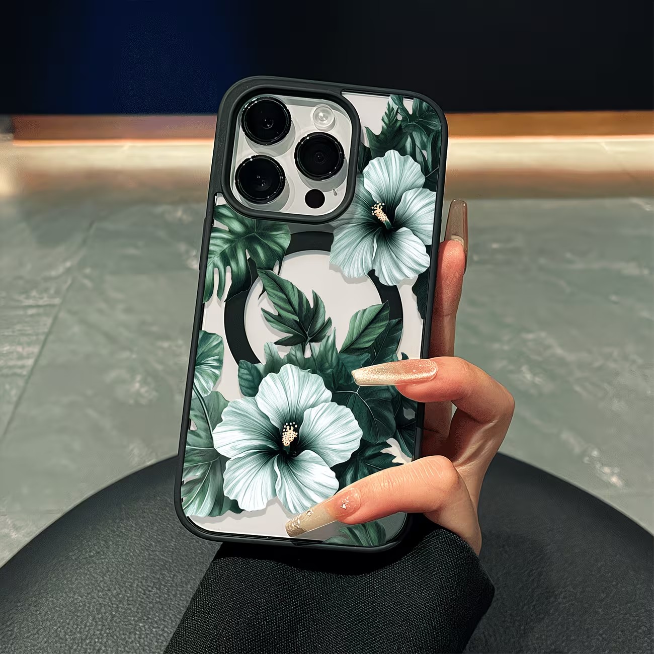 Apple Iphone 15 Pro Max - Custodia per telefono con stampa floreale